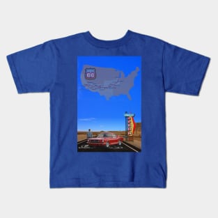 Skyliner Motel Route 66 Kids T-Shirt